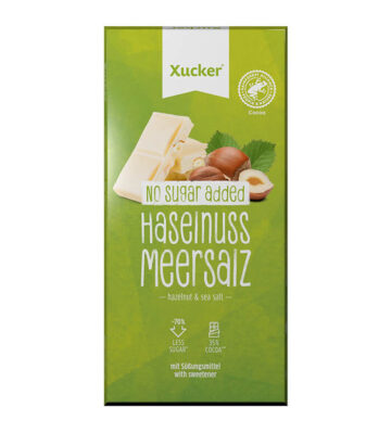 Sugar Free White Chocolate 80g: Hazelnut + Salt