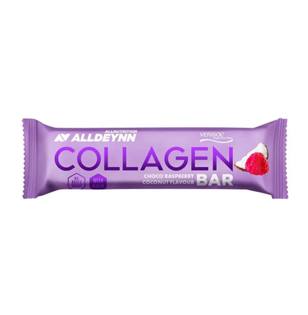 კოლაგენ ბარი 40გ: შოკოლადი + ჟოლო + ქოქოსი / Collagen Bar Tbilisi - Ketogen.ge